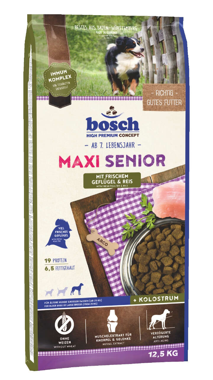 bosch Hunde-Trockenfutter Maxi Senior Geflügel
